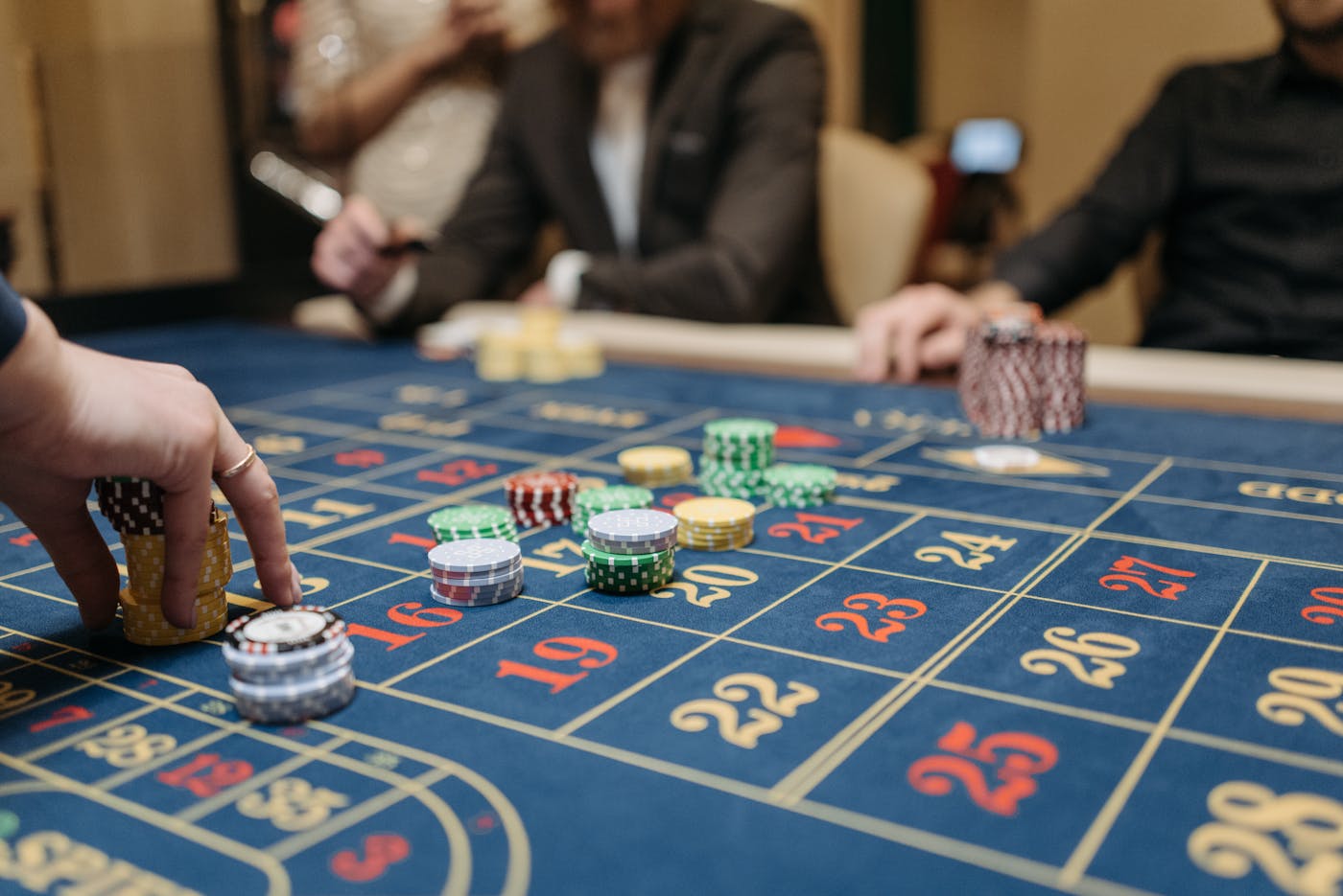 Casino chips on a roulette table representing Bottle Crash bet setup